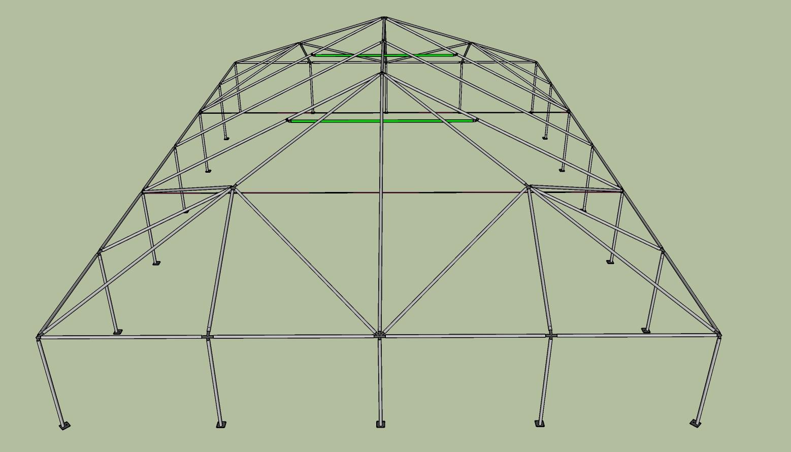 40' x 40' Frame Tent With Expandable Top (2-sections) – Ohenry Party Tents