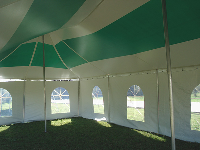 20x40 High Peak Tent Interior